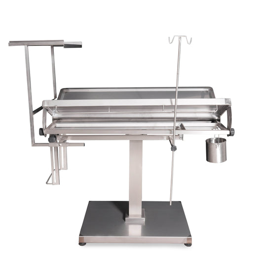 Mesa de Cirugía en Pedestal con Mesa de Mayo - LM Inoxidables