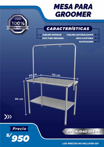Mesa para Groomer