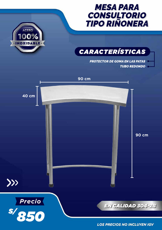 Mesa para Consultorio Tipo Riñonera