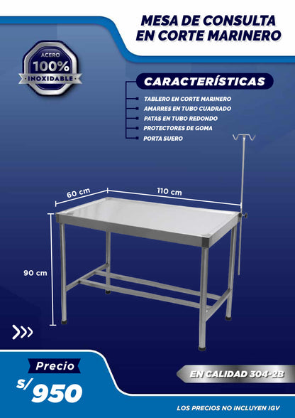 Mesa de Consulta corte Marinero - Modelo 1