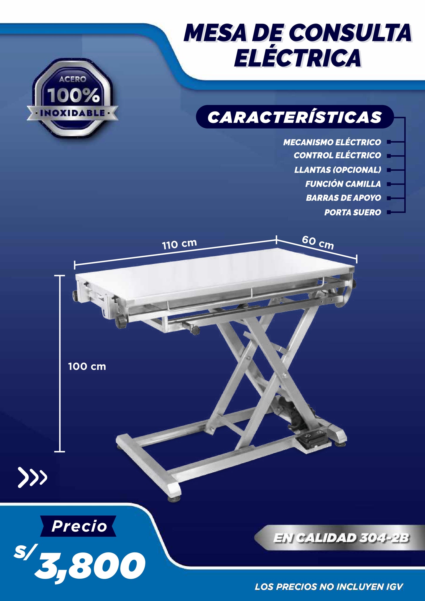 Mesa para Consulta eléctrica