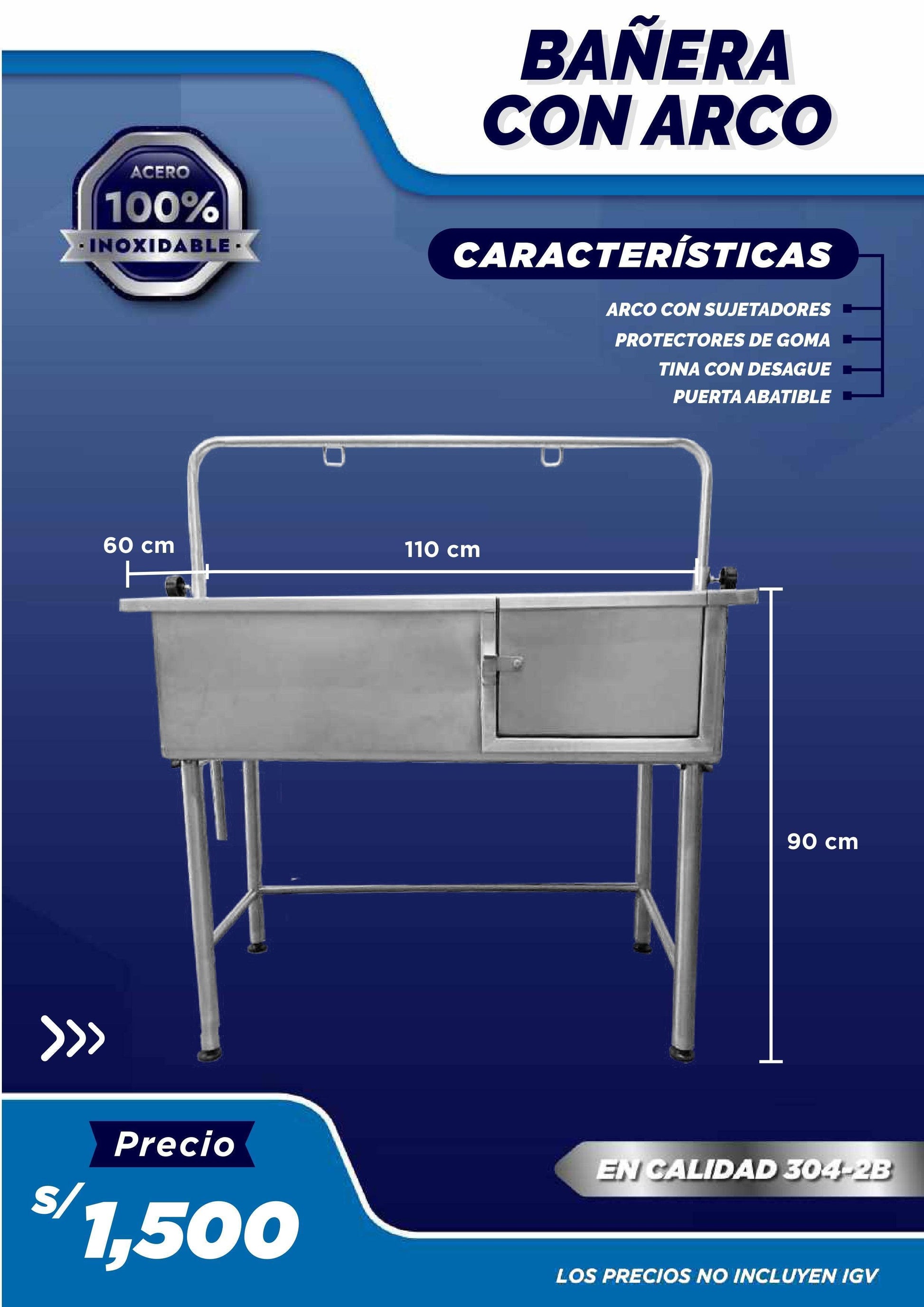 Bañera - Modelo 1 - LM Inoxidables