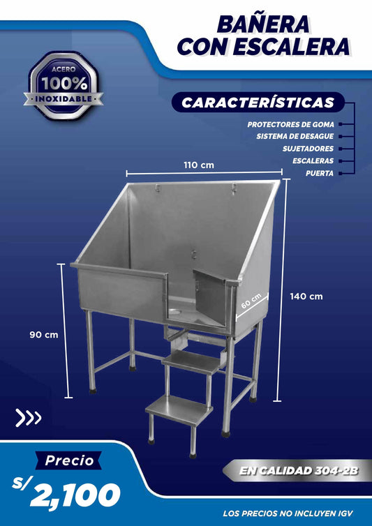 Bañera Escalera - LM Inoxidables