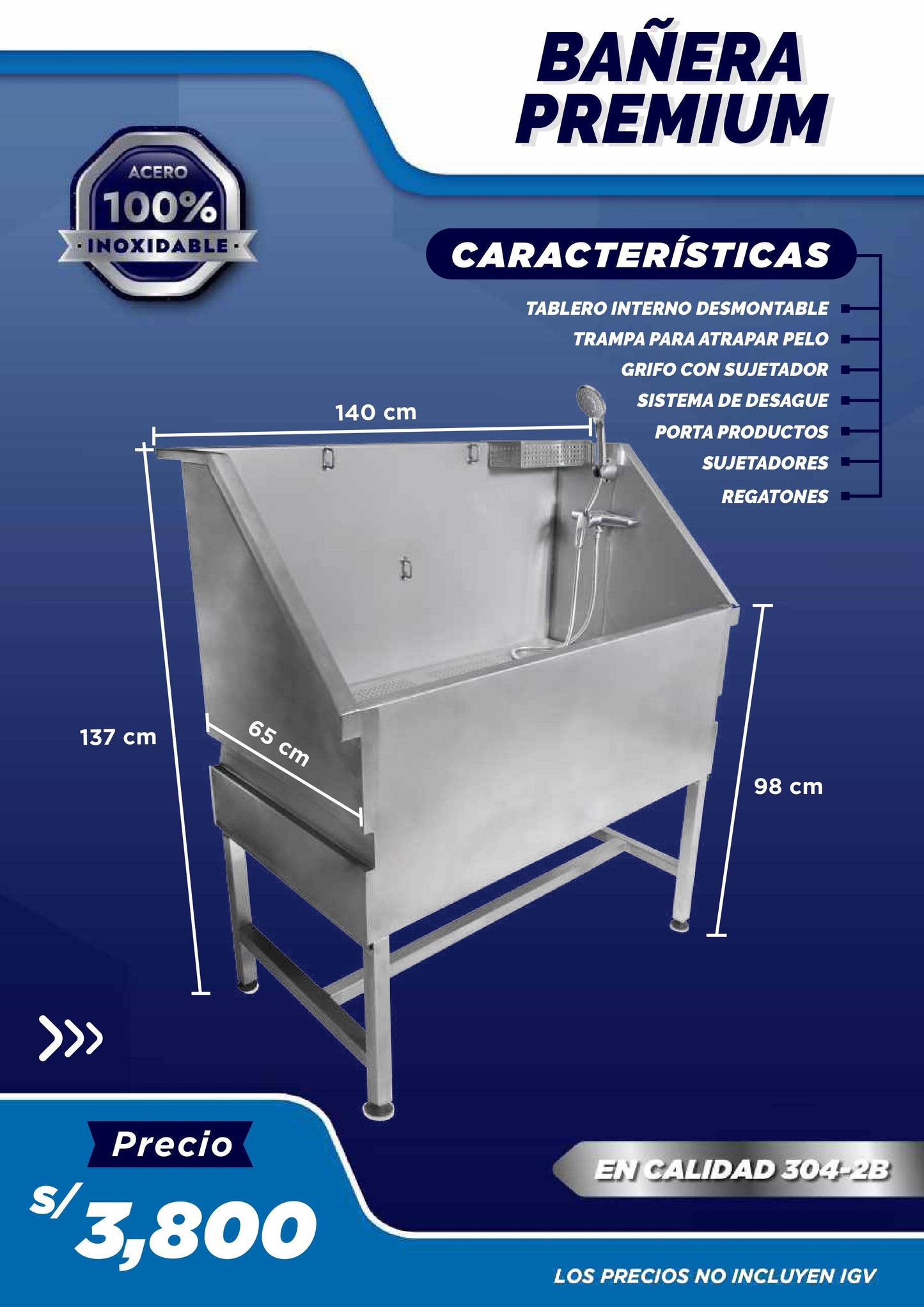 Bañera Premium - LM Inoxidables