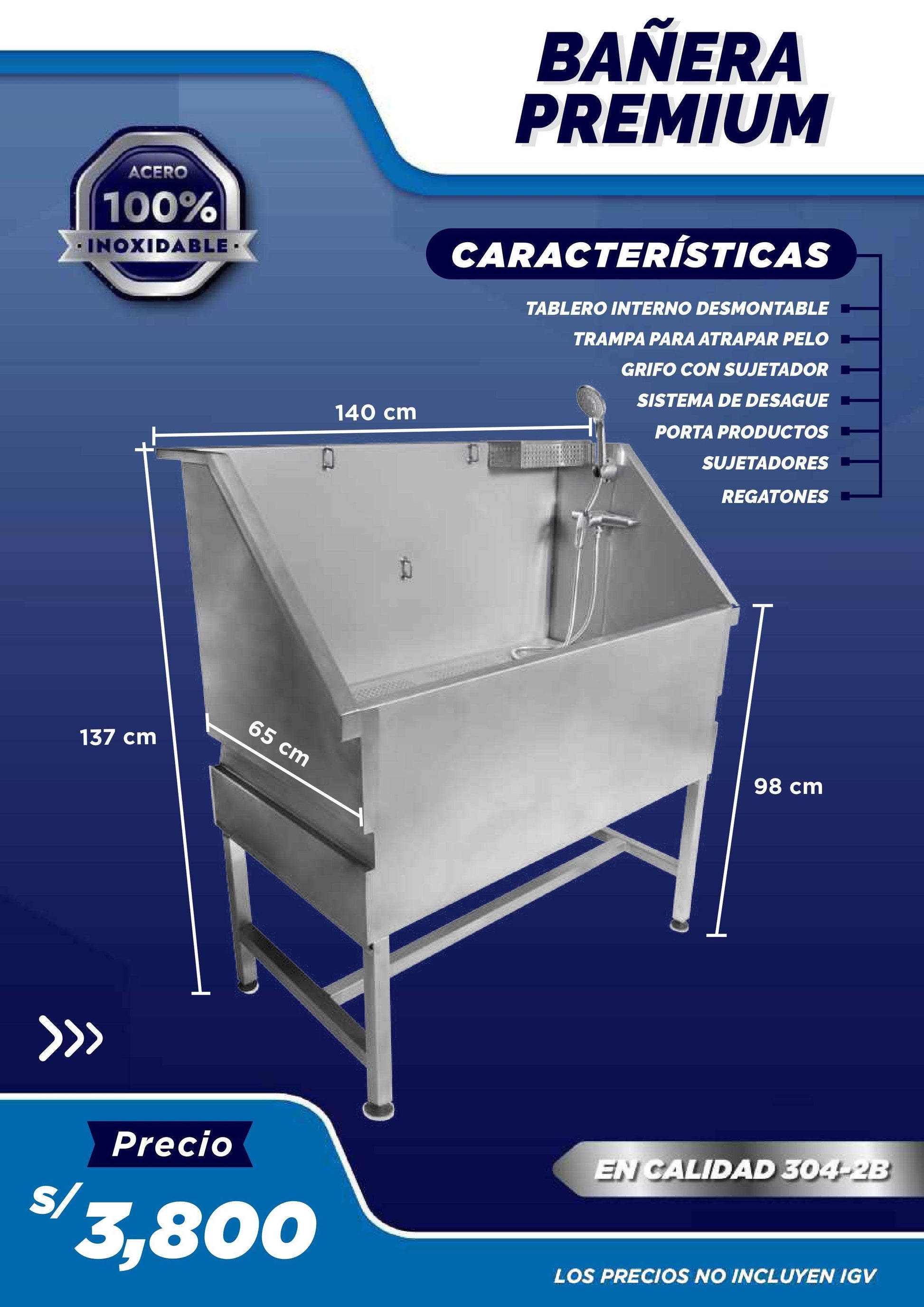 Bañera Premium - LM Inoxidables
