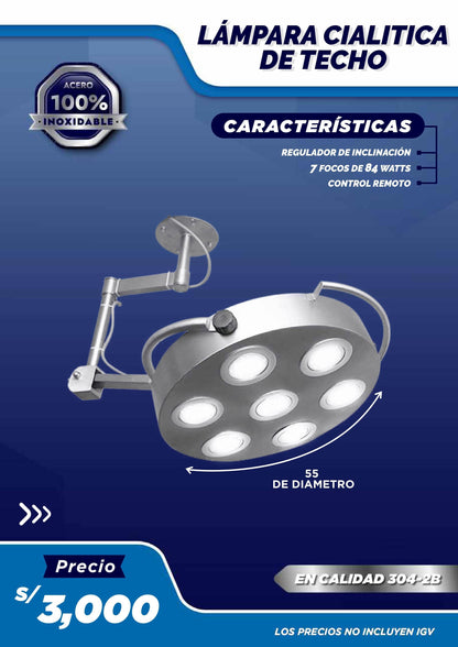 Lámpara Cialítica de Techo - LM Inoxidables