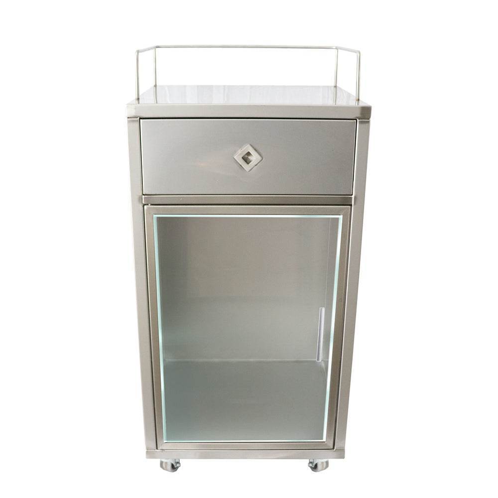 Mesa con Vitrina y Cajón - LM Inoxidables