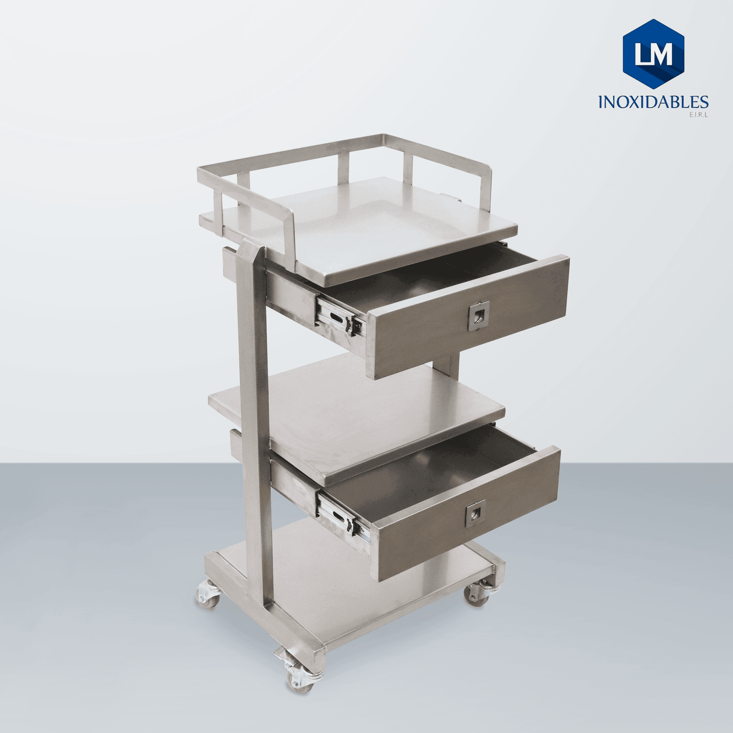 Mesa Auxiliar con Cajones - LM Inoxidables